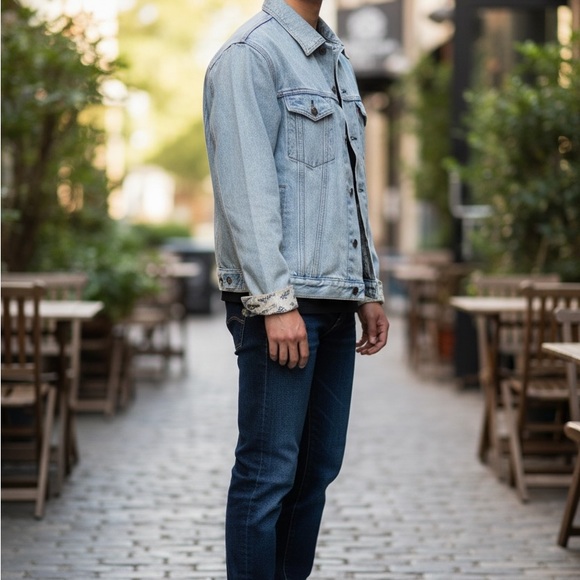 Hard Rock Cafe Guangzhou Light Blue Jacket with Embroidered Logo - Picture 3 of 11